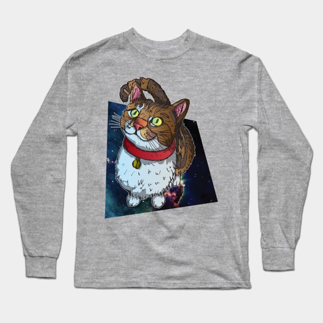 Grunge Cat Haru Long Sleeve T-Shirt by BrokenGrin